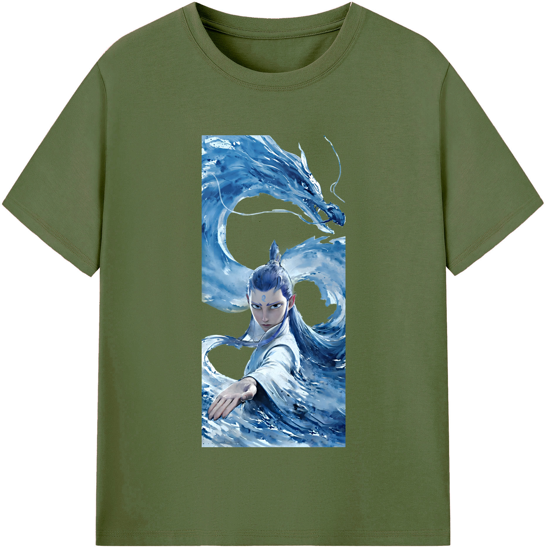 （画像用） Ne Zha 2 ナタ 魔童の大暴れ 綿100％半袖Tシャツ（フロントプリント）